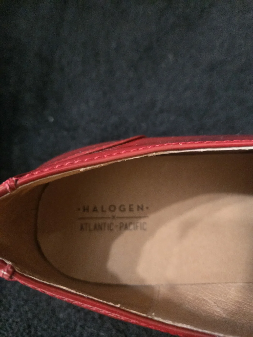 Halogen Women's Red Patent Leather Platform Brogue Shoes Size 11 EUC